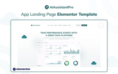 AiAssistantPro – 应用程序登陆页面 Elementor 模板