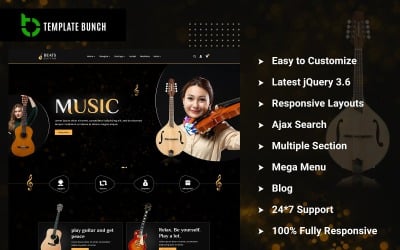 Beats Guitar – Responsives Shopify-Theme für E-Commerce