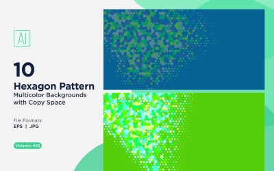 colorful Hexagon of Various Sizes Versatile Pattern Background 482