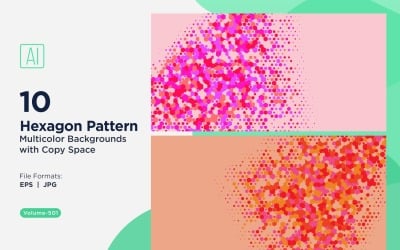 colorful Hexagon of Various Sizes Versatile Pattern Background 501