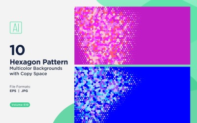 colorful Hexagon of Various Sizes Versatile Pattern Background 519