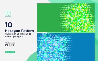 esagono colorato di varie dimensioni modello versatile sfondo 517