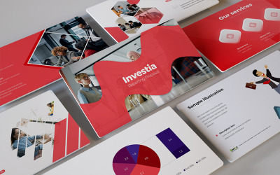 Investia – üzleti jelentés PowerPoint sablon