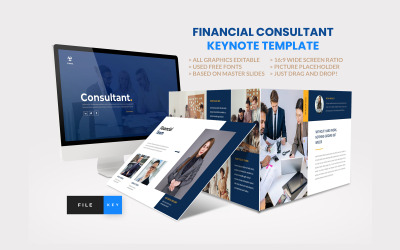 Modelo de Keynote de Consultor de Planejamento Financeiro