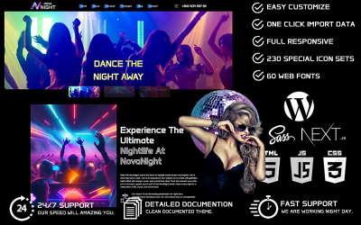 NovaNight - téma WordPress Night Club