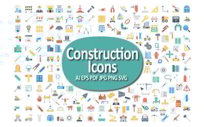 Пакет иконок Construction для строительных и инженерных проектов