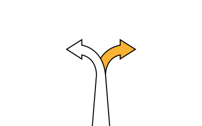 Two arrows pointing in different directions