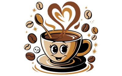 A coffee cup silhouette art illustration