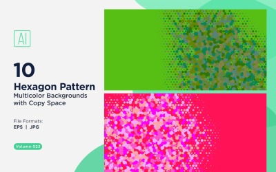 Colorful Hexagon of Various Sizes Versatile Pattern Background 523