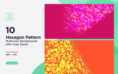 Colorful Hexagon of Various Sizes Versatile Pattern Background 526