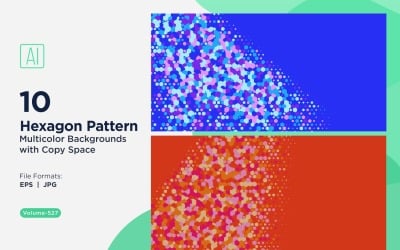 Colorful Hexagon of Various Sizes Versatile Pattern Background 527