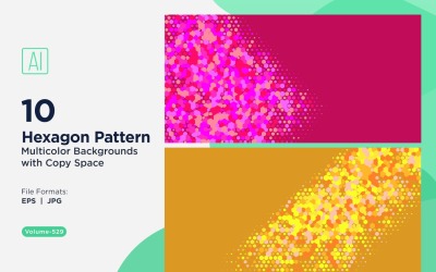 Colorful Hexagon of Various Sizes Versatile Pattern Background 529