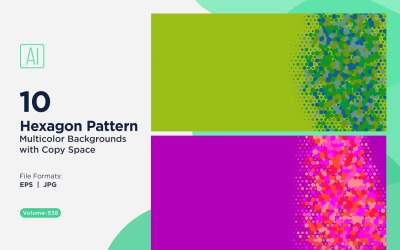 Colorful Hexagon of Various Sizes Versatile Pattern Background 538