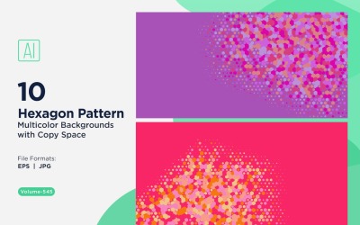 Colorful Hexagon of Various Sizes Versatile Pattern Background 545