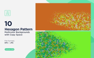 Colorful Hexagon of Various Sizes Versatile Pattern Background 546