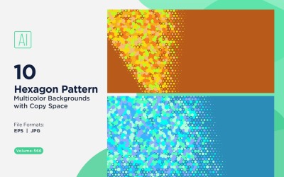 Colorful Hexagon of Various Sizes Versatile Pattern Background 566