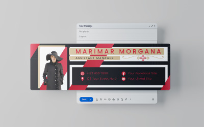 Designmall för e-postsignatur 29