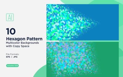 Esagono colorato di varie dimensioni Versatile modello di sfondo 528
