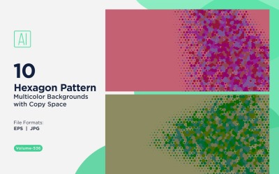 Esagono colorato di varie dimensioni Versatile modello di sfondo 536