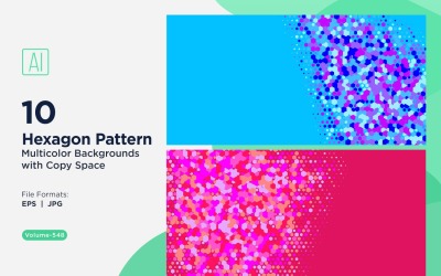 Esagono colorato di varie dimensioni Versatile modello di sfondo 548