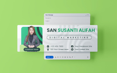 Post di design moderno per la firma e-mail