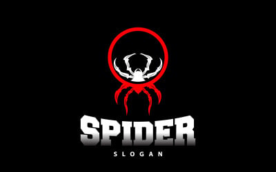 Spider Logo Insect Animal Vector Premium V10