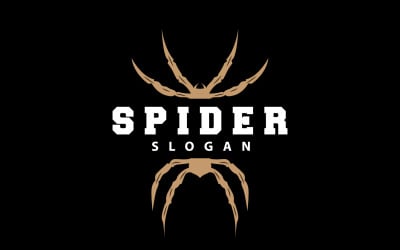 Spider Logo Insect Animal Vector Premium V24