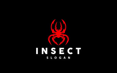 Spider Logo Insect Animal Vector Premium V4