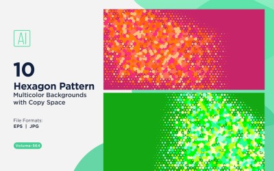 Барвистий шестикутник різних розмірів, універсальний візерунок тло 564