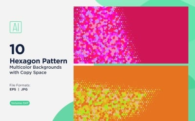 Colorful Hexagon of Various Sizes Versatile Pattern Background 547