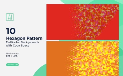 Colorful Hexagon of Various Sizes Versatile Pattern Background 549