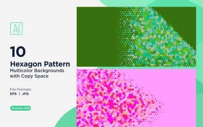 Colorful Hexagon of Various Sizes Versatile Pattern Background 558