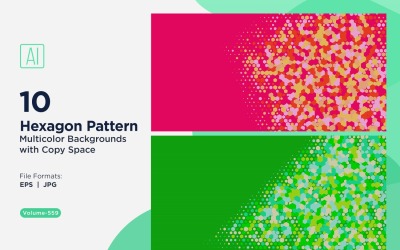 Colorful Hexagon of Various Sizes Versatile Pattern Background 559