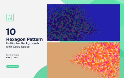 Colorful Hexagon of Various Sizes Versatile Pattern Background 561