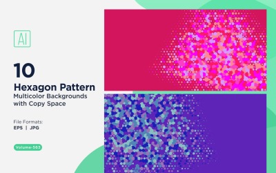 Colorful Hexagon of Various Sizes Versatile Pattern Background 563