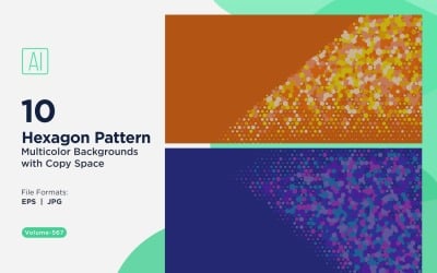 Colorful Hexagon of Various Sizes Versatile Pattern Background 567