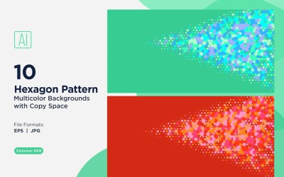 Colorful Hexagon of Various Sizes Versatile Pattern Background 568