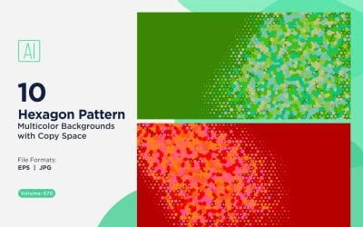 Colorful Hexagon of Various Sizes Versatile Pattern Background 570