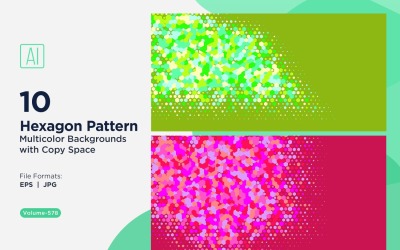 Colorful Hexagon of Various Sizes Versatile Pattern Background 578