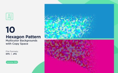 Colorful Hexagon of Various Sizes Versatile Pattern Background 580