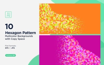 Colorful Hexagon of Various Sizes Versatile Pattern Background 581