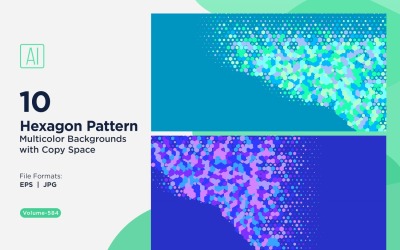 Colorful Hexagon of Various Sizes Versatile Pattern Background 584