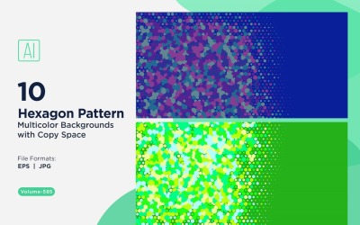 Colorful Hexagon of Various Sizes Versatile Pattern Background 585