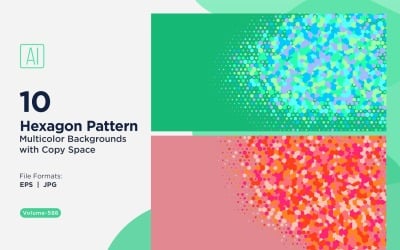 Colorful Hexagon of Various Sizes Versatile Pattern Background 588