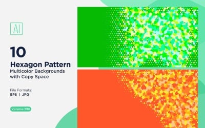 Colorful Hexagon of Various Sizes Versatile Pattern Background 596