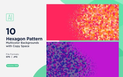 Colorful Hexagon of Various Sizes Versatile Pattern Background 598