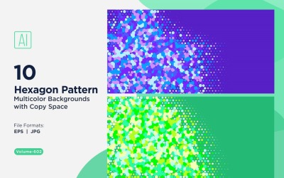 Colorful Hexagon of Various Sizes Versatile Pattern Background 602