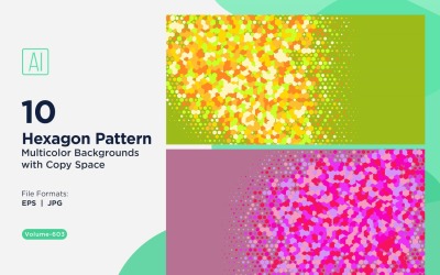 Colorful Hexagon of Various Sizes Versatile Pattern Background 603