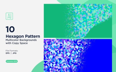 Colorful Hexagon of Various Sizes Versatile Pattern Background 606