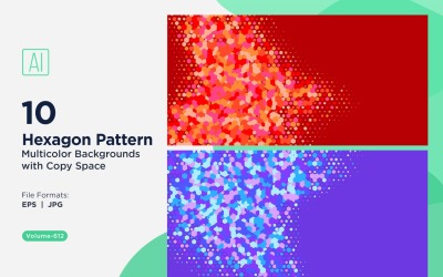 Colorful Hexagon of Various Sizes Versatile Pattern Background 612